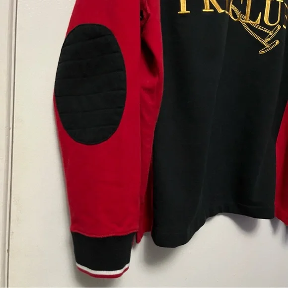 POLO RALPH LAUREN BIG LOGO SWEATSHIRT VINTAGE CREST EMBROIDERED COLLAR SWEATER - Picture 7 of 11